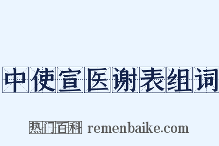 中使宣医谢表组词是什么意思的图片